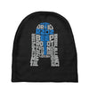 r2d2 typography Baby Beanies