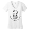 baby groot Women's V-Neck T-Shirt