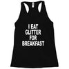 i eat breakfast Racerback Tank