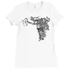 girl butterfly head Ladies Fitted T-Shirt