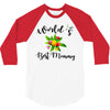 world's best mommy with flowers 3/4 Sleeve Shirt