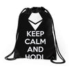 Keep Calm And Hodl Ethereum Drawstring Bags