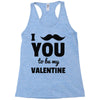i moustache you to be my valentine Racerback Tank