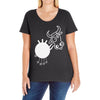 crazy cow Ladies Curvy T-Shirt