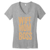 wife mom boss Women's V-Neck T-Shirt