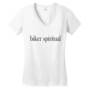 biker spiritual Women's V-Neck T-Shirt