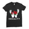 equality white Ladies Fitted T-Shirt
