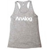 analog white logo Racerback Tank