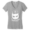cat skellington Women's V-Neck T-Shirt