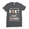 i have two titles aunt and dogmom and i rock them both with roses Ladies Fitted T-Shirt