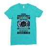 Never Underestimate A Man Who Watches Black Mirror And Was Born in Ladies Fitted T-Shirt