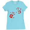 bloods hand Ladies Fitted T-Shirt
