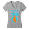 me and pizza are like this Women's V-Neck T-Shirt