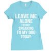 Leave Me Alone I Am Only Speaking To My Dog Today Ladies Fitted T-Shirt