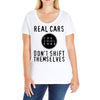 real cars don't shift themselves Ladies Curvy T-Shirt