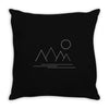 Mountains and Sun Throw Pillow