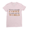 given enough coffee Ladies Fitted T-Shirt