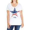 usa star Ladies Curvy T-Shirt