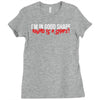i'm in good shape round is a shape! funny Ladies Fitted T-Shirt