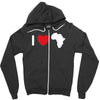 i love africa Zipper Hoodie