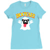 booyah ghost horror Ladies Fitted T-Shirt