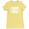 Education Is Important But Big Biceps Are Importanter Ladies Fitted T-Shirt