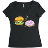 cheeseburger pranks doughnut Women's Triblend Scoop T-shirt