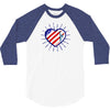 heart us flag 4th july fredom america usa 3/4 Sleeve Shirt
