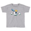 mighty hero atop a chicken Toddler T-shirt
