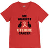 Me Against Uterine Cancer V-Neck Tee