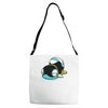 drooly snake slug thing Adjustable Strap Totes