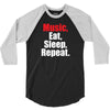Music Eat Sleep Repeat 3/4 Sleeve Shirt