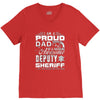 proud dad 3 V-Neck Tee