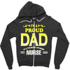 proud dad nurse Zipper Hoodie