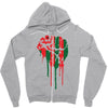 black power Zipper Hoodie