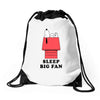Sleep Big Fan Drawstring Bags