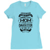 Super Cool Mom Of A Freaking Awesome Daughter Ladies Fitted T-Shirt