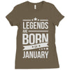 legends are born in january Ladies Fitted T-Shirt