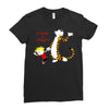 calvin hobbes Ladies Fitted T-Shirt