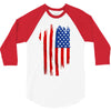 sa distress flag cool american 3/4 Sleeve Shirt