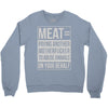 meat= paying another motherfucker Crewneck Sweatshirt