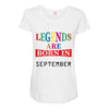 legends are born september Maternity Scoop Neck T-shirt