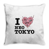 i love neo tokyo Throw Pillow