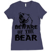 Beware Of The Bear Ladies Fitted T-Shirt