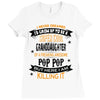 Super Cool Granddaughter Of A Freaking Awesome Pop Pop Ladies Fitted T-Shirt