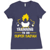 Trainning To Go Super Saiyan Ladies Fitted T-Shirt