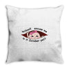 October Peeking Out Asian Baby Girl Throw Pillow