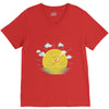 partly cloudy V-Neck Tee