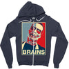 zombie poster, ideal birthday gift or present Zipper Hoodie