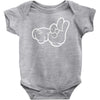 rude hands, ideal gift or birthday present. Baby Bodysuit